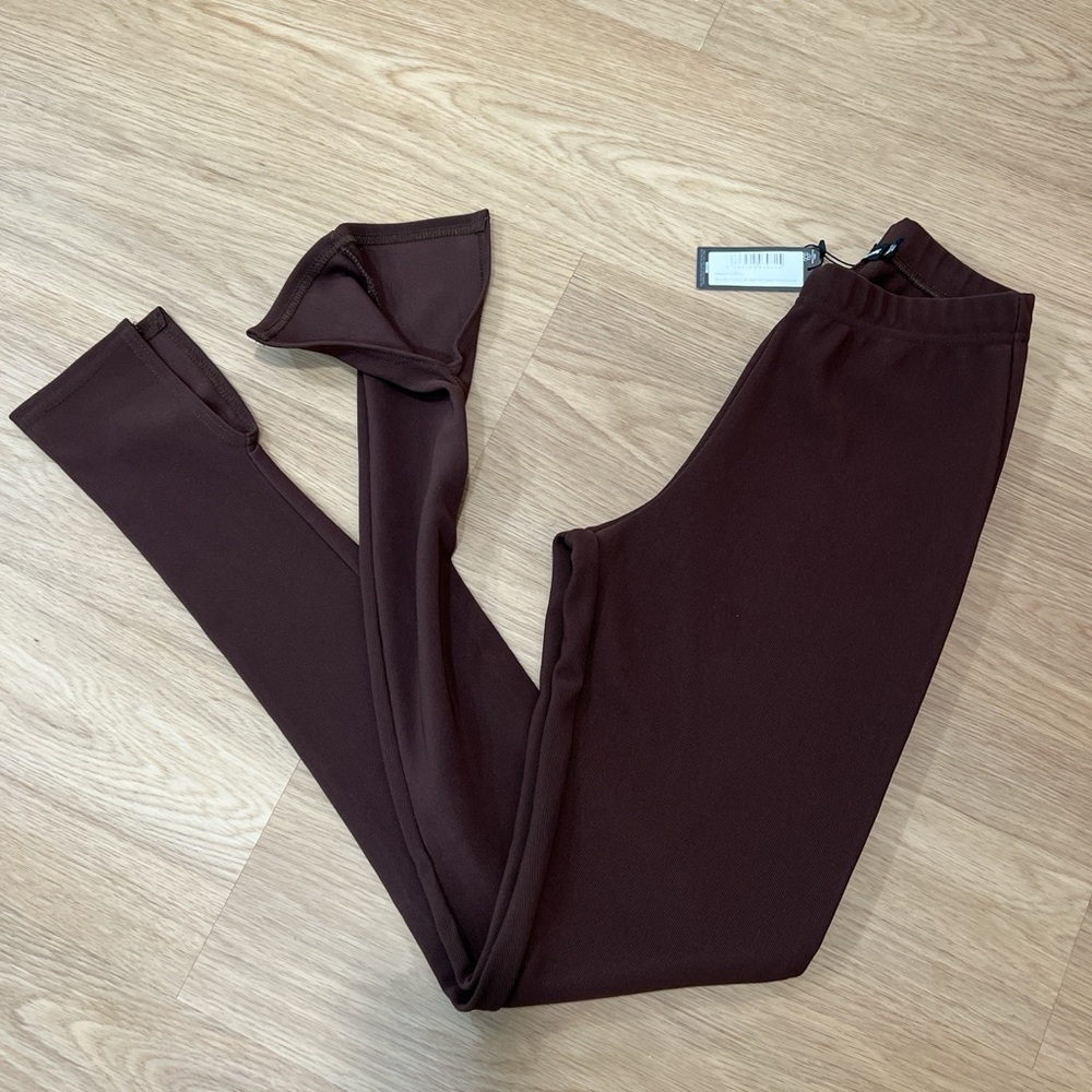 PrettyLittleThing Deep Brown Leggings